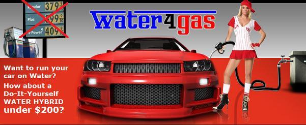 Want to run your car on water?  How about a Do-It-Yourself WATER HYBRID under $200?
